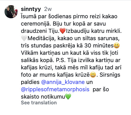 Testimonial message from @sinntyy